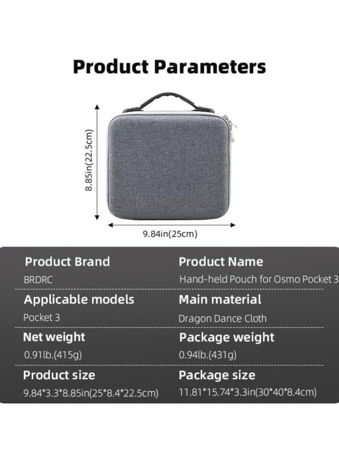 Carrying Case,Travel Portable Bag for DJI Osmo Pocket 3,Large capacity design  - Image 4