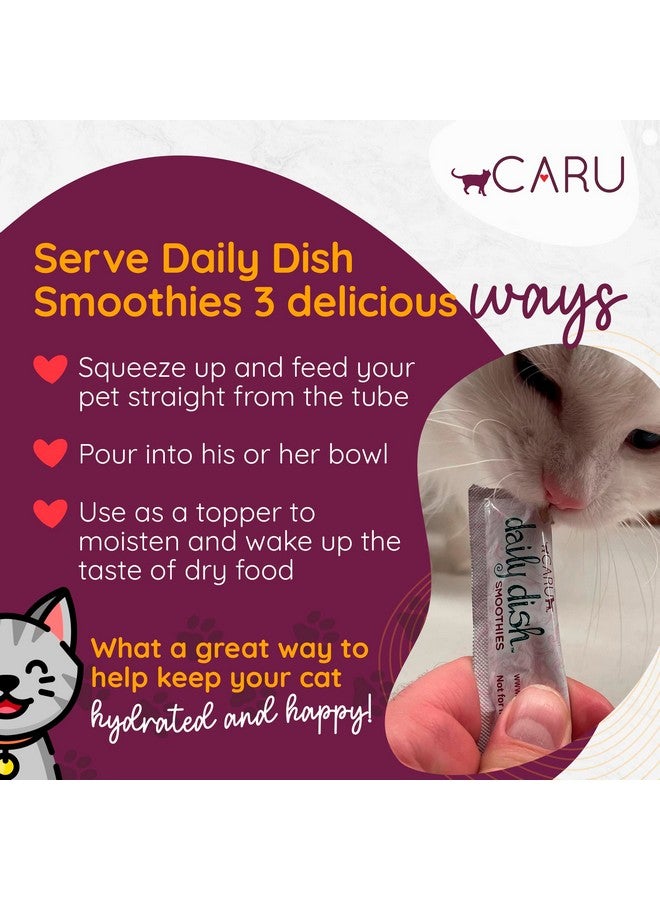 Caru - Daily Dish Smoothies - Lickable Tuna & Salmon Cat Treat - 4 Pouches per Pack - Pack of 12 - Image 2