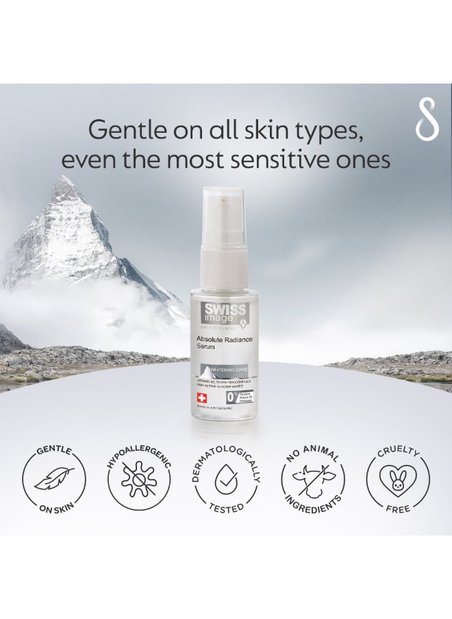 SWISS image Brightening Face Serum with Niacinamide 30 ml Reduces Dark Spots, Blemishes & Pigmentation for Even Toned Skin Lightweight & Non-Greasy Serum| All Skin Types Men & Women Swiss Made  - Image 5