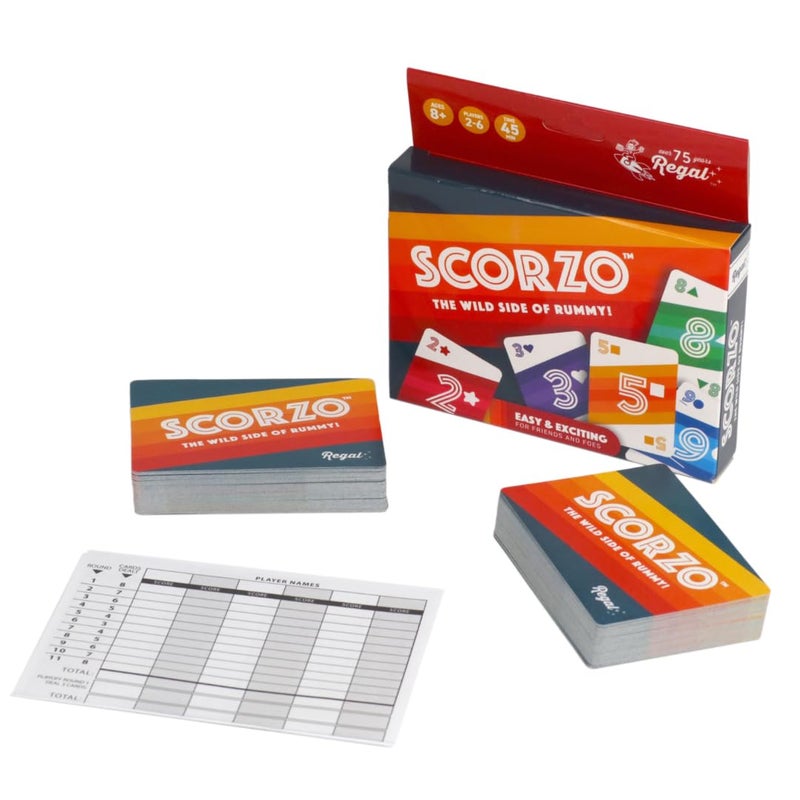 Regal Games - ScorZo - Rummy Card Game - Family Fun Friendly - 2-6 Players Ages 8+ - Image 1