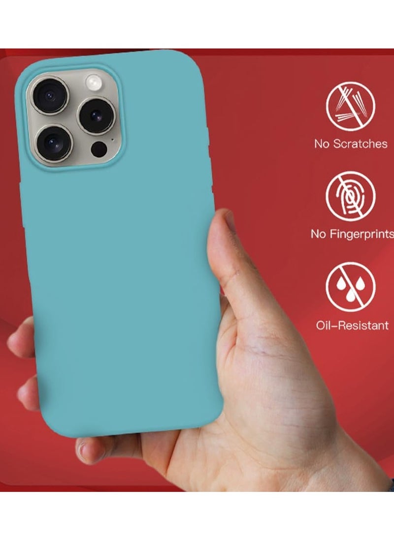 Liquid Silicone iPhone 16 Pro Max Case - Ultra Slim, Drop Protection, Soft Anti-Scratch Microfiber Lining (Model G)