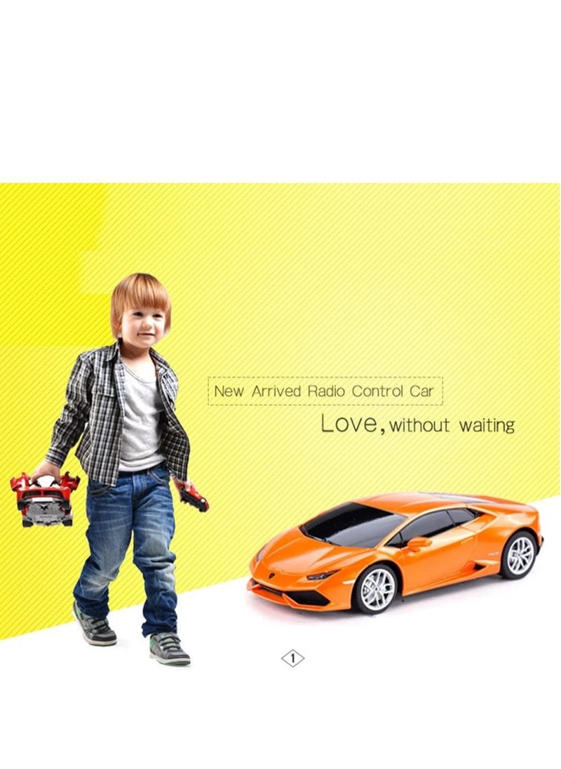 RASTAR - Lamborghini HURACÁN LP610-4 Remote Control Toy Car |1:24 Scale, Orange - Image 1