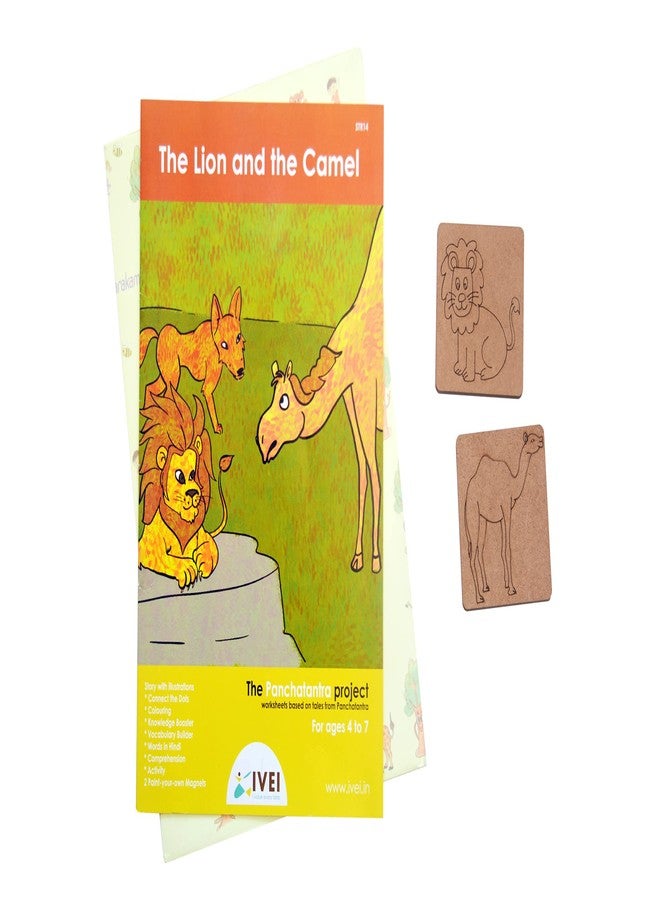 IVEI Panchatantra Kids Learning Book-Workbook and 2 DIY Magnets of Panchatantra Story-Colouring Activity Worksheets-Creative Activity and Education for Kids-The Lion and The Camel(Age 4 to 7 Years) - Image 3
