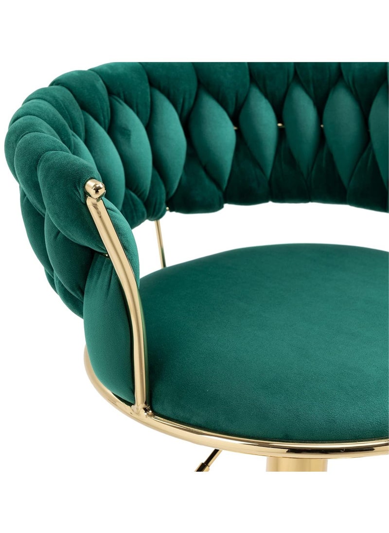 Generic - Swivel Velvet Green Bar Stools, Adjustable Counter Height Barstools Gray Bar Chairs Modern Counter Stools - Image 1