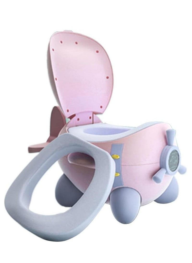 Arabest - Potty Training Toilet, Children's Little Baby Toilet Seat with Removable Potty Pot, Toddler Potty Training  Chair for Kids (Pink) - Image 1