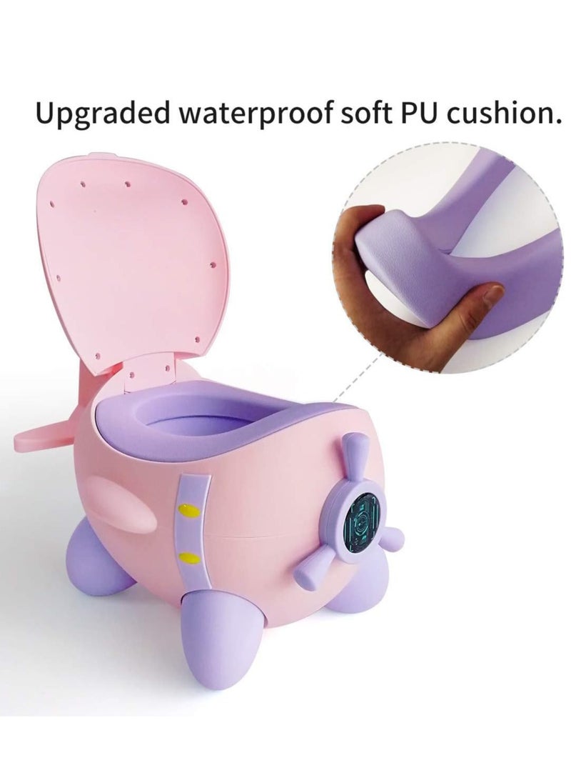 Arabest - Potty Training Toilet, Children's Little Baby Toilet Seat with Removable Potty Pot, Toddler Potty Training  Chair for Kids (Pink) - Image 1