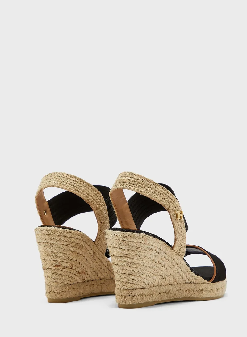 TOMMY HILFIGER New Tommy Basic Opened Toe Wedge Sandal - BDS