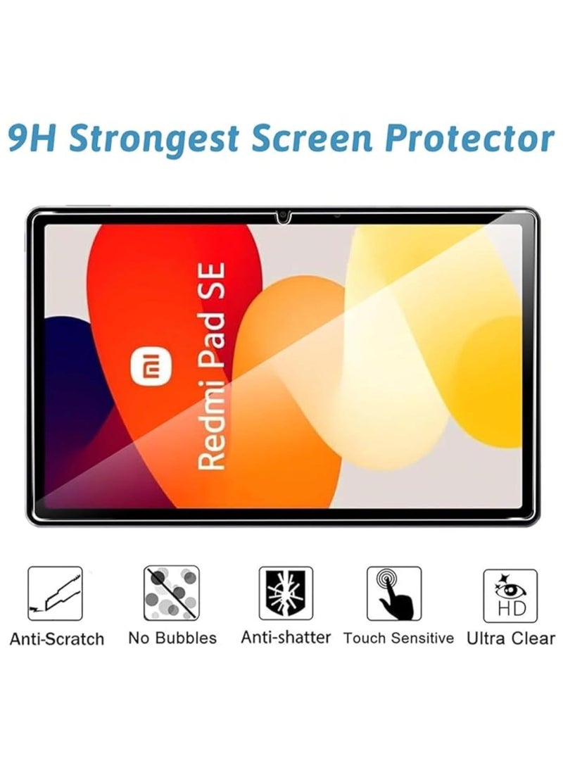 Arabest 2 Pack Screen Protector Compatible with Xiaomi Redmi Pad SE 11inch 2023, 9H Hardness Tempered Glass Film, Ultra Resistant Anti-Fingerprints HD-Clear Tablet Film for Redmi Pad SE 11inch 2023 - Image 3