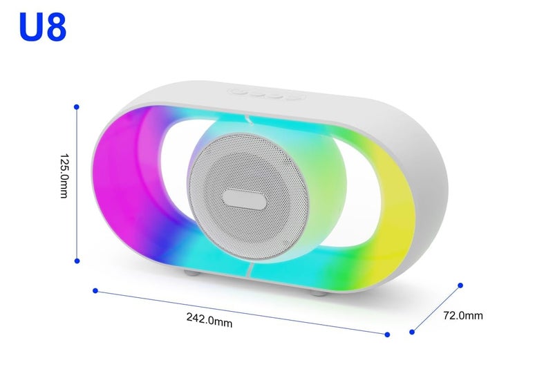 GRODD® Portable 10W Portable Wireless Bluetooth Speaker, Deep Bass, 7H Playtime, Bluetooth 5.4, TWS, FM, USB/TF/AUX, Calling Function, LED Party Lights, 2000mAh Battery - Image 2