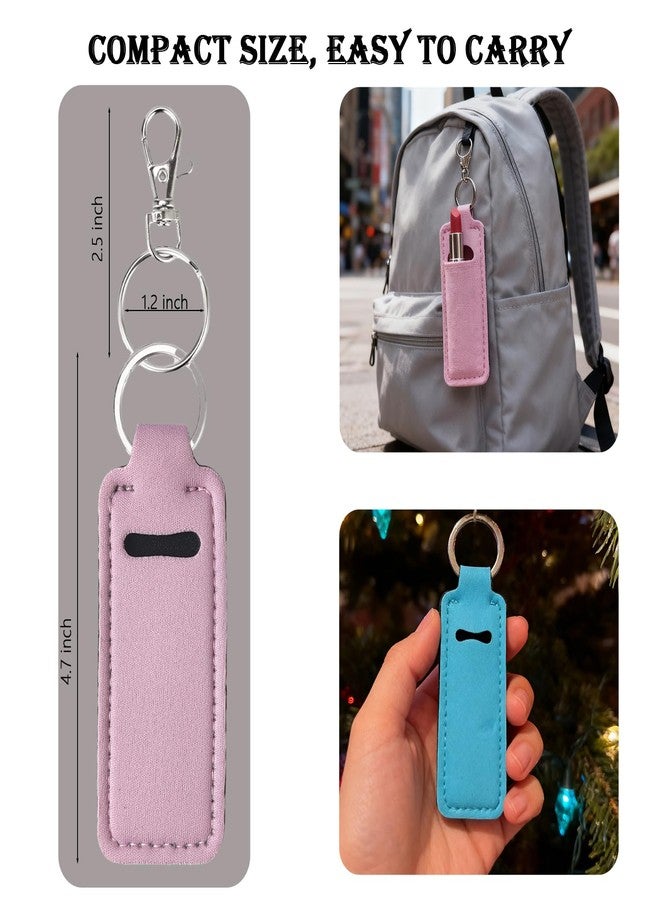 Belolvar Chapsticks Holder Keychain for Lipstick, Bright Lip Balm Lip Gloss Holder Stocking Stuffers for Women (Bright) - Image 3