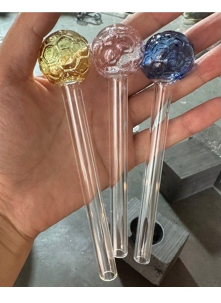 Angmei 5pcs Premium Heat Resistant Glass  Straw High Borosilicate Materia for Long lasting Use (Random color)  - Image 2