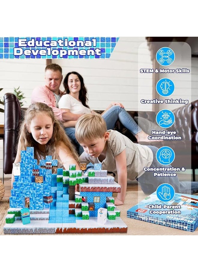General Magnetic ice and snow building scene block building blocks assembling toys children's educational toys assembling game gifts for family and friends  - Image 4