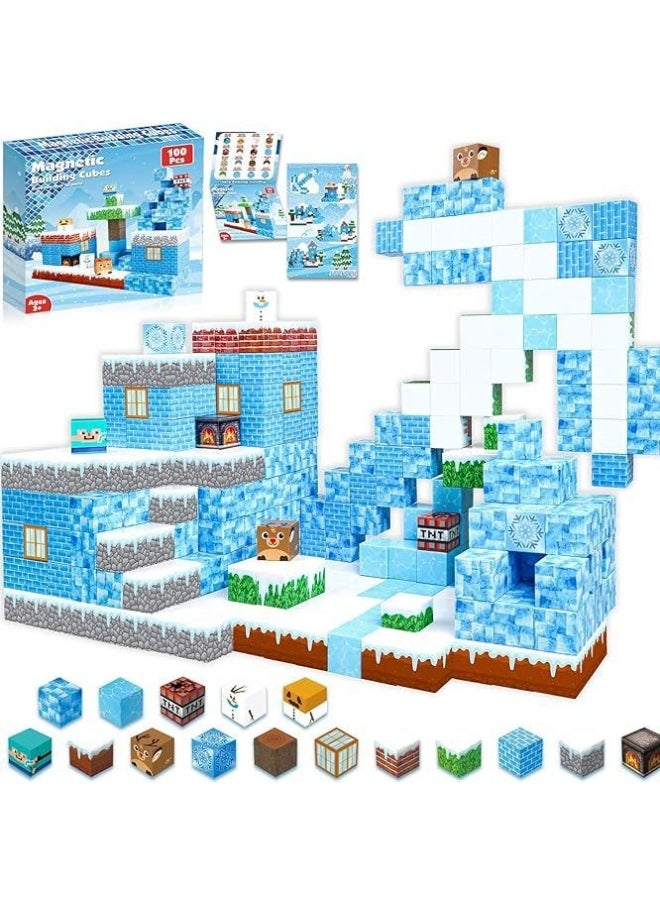 General Magnetic ice and snow building scene block building blocks assembling toys children's educational toys assembling game gifts for family and friends  - Image 1