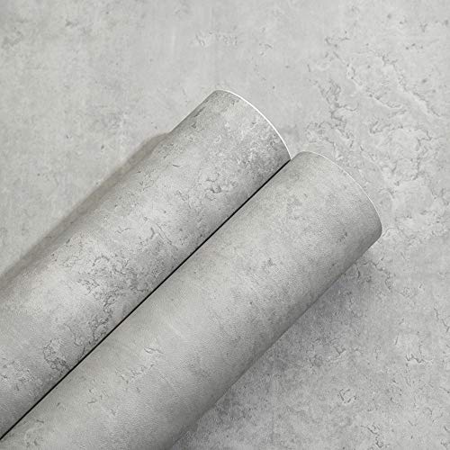 TAOGIFT 24x117 Inches 3D Textured Peel and Stick Concrete Wallpaper Grey Cement Contact Paper for Walls Kitchen Cabinets Countertop Bathroom Bedroom Furniture - Image 3