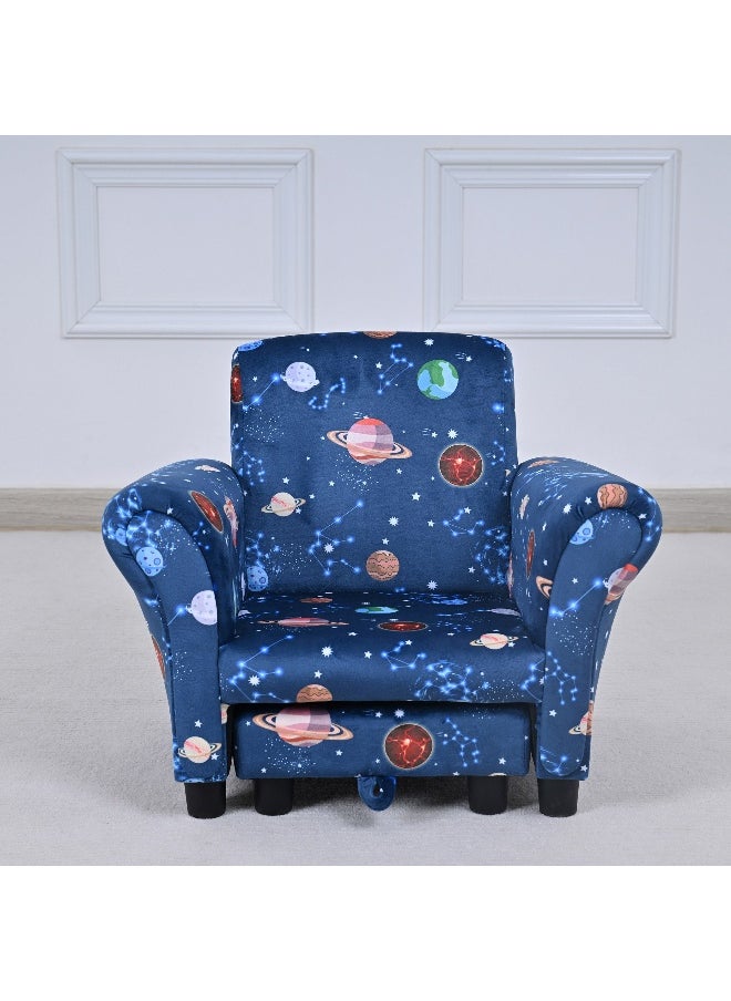 Home Box Leo Cosmic Kids Armchair with Stool  - Image 1