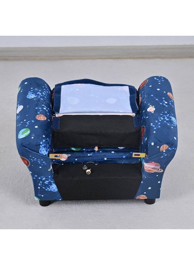 Home Box Leo Cosmic Kids Armchair with Stool  - Image 3