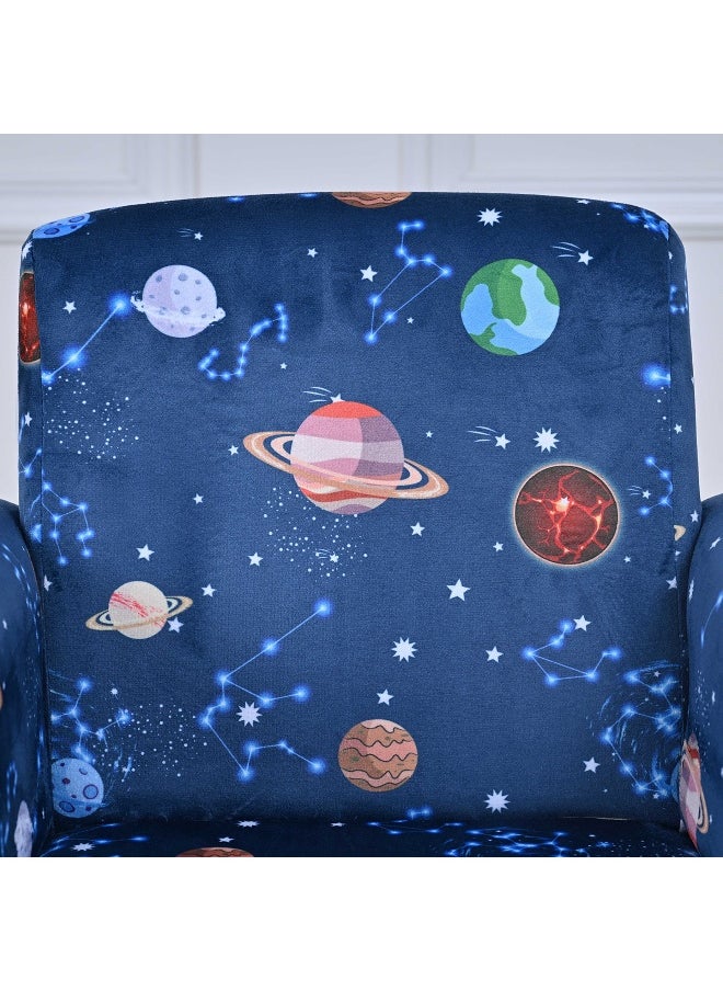 Home Box Leo Cosmic Kids Armchair with Stool  - Image 4