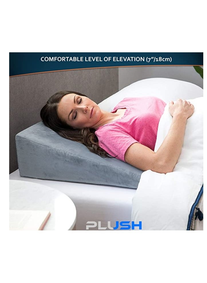 Plush Creative Planet Plush Wedge Comfort Pillow for Adults & Kids with Acid Reflux GERD Respiratory Problems (Basic)  - Image 2