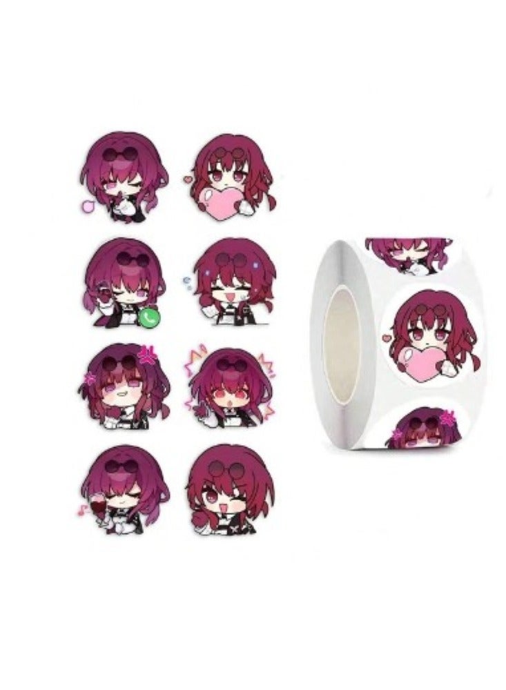 Generic A Roll Of Stickers Printed With The Kafka Cartoon Character, Cute And Suitable For Decorative Purposes And Decorating Notebooks,  500 Stickers.  - Image 1
