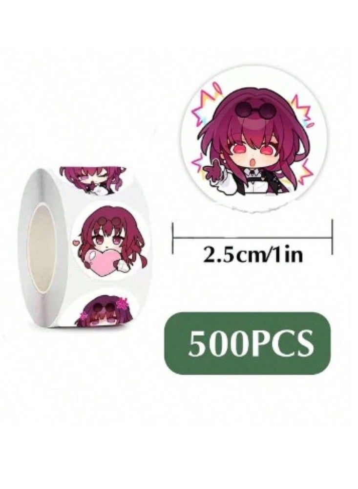 Generic A Roll Of Stickers Printed With The Kafka Cartoon Character, Cute And Suitable For Decorative Purposes And Decorating Notebooks,  500 Stickers.  - Image 5