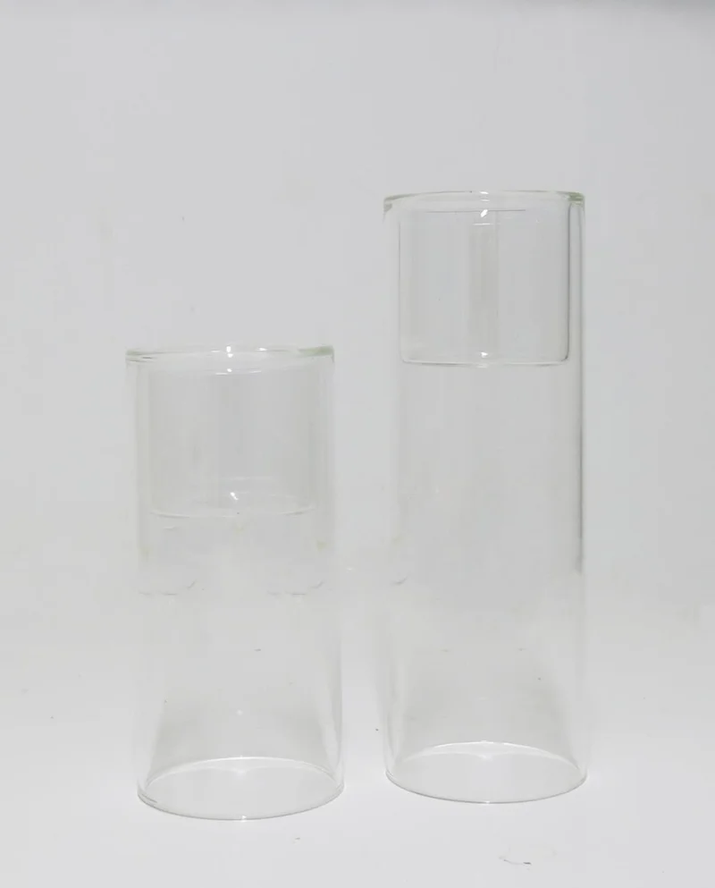 ميسي 15 cm Clear Glass Candle Holder and Tealight Set