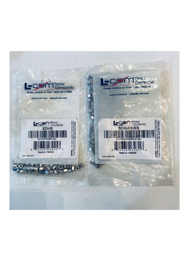 L-com 4-40 D-Sub Hardware Jack Screw Kit, .40 inch Thread, .160 inch Screw - Image 3