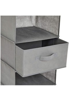 XiuWoo Foldable 5-Tier Hanging Closet Organizer and Underwear Sock Shoes Storage Rack with 2 Removable Drawer Organizer  - Image 2