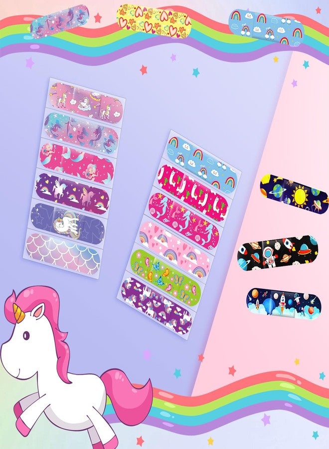 CoolShef ضمادات كول شيف الكرتونية للأطفال، 120 قطعة، شرائط لاصقة من مادة البولي إيثيلين للبنات، ضمادات لطيفة مقاومة للماء للبنات - عبوة قطعة واحدة - 5 أشكال - Image 4