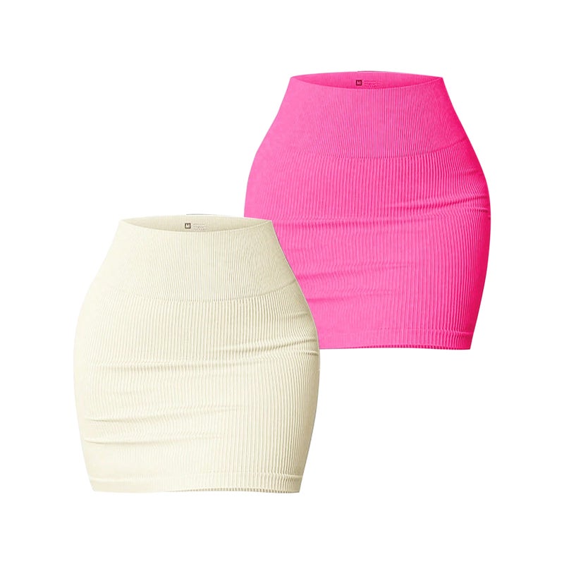 Seamless Solid Color Bodycon Yoga Skirt - Image 4