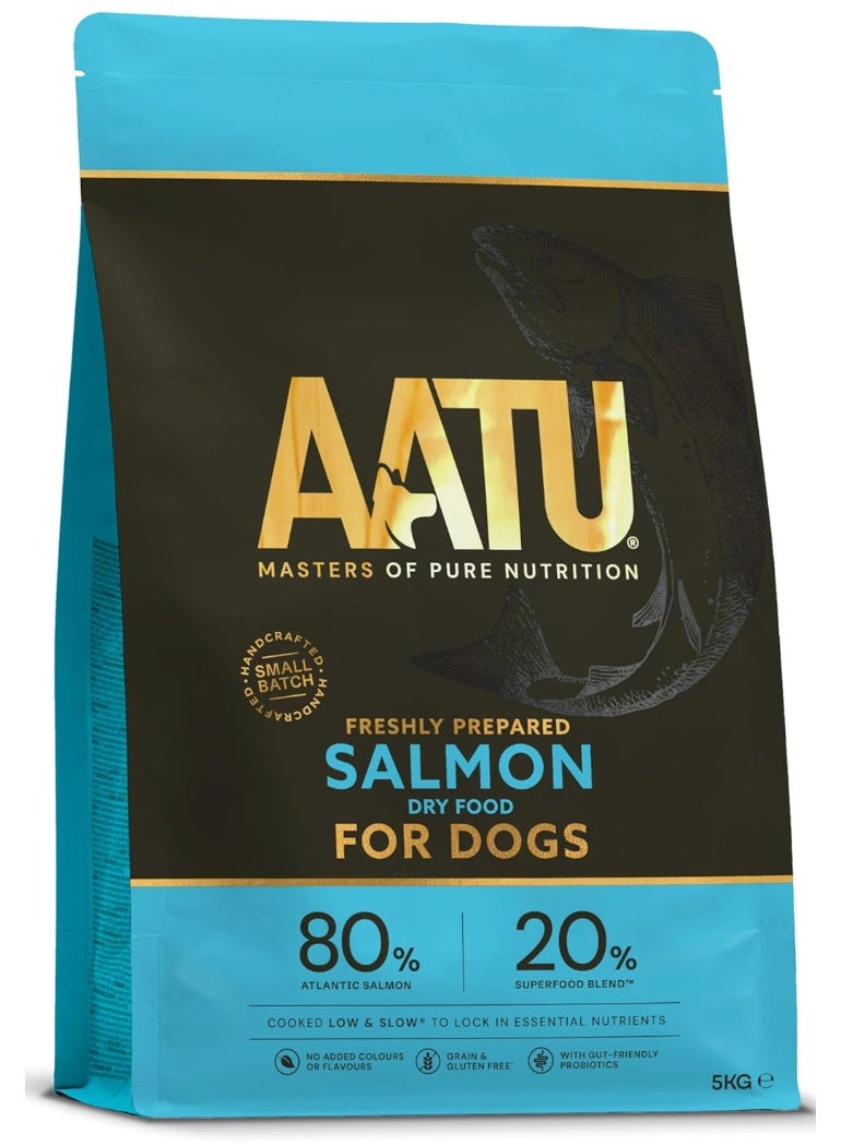 AATU 80/20 Complete Dry Dog Food, Salmon 5kg - Dry Food Alternative to Raw Feeding, High Protein. No Nasties, No Fillers. - Image 1