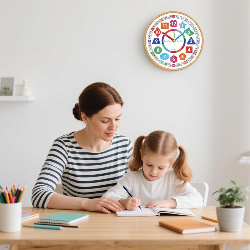 AIRUIFU Colorful Teaching Wall Clock for Kids - Image 5