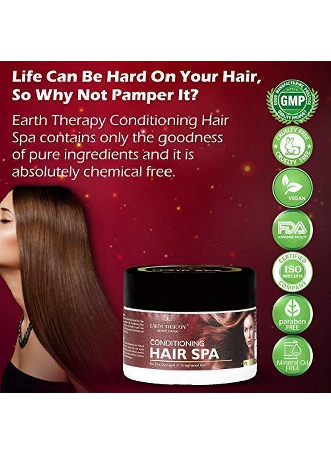 EARTH THERAPY - Keratin & Organic Argan Oil Hair Spa Professional Salon Conditioning Hair Treatment Deep Repair Nourishing At Home For Natural Shine Strength For Women & Men 2 X 50G - Image 1