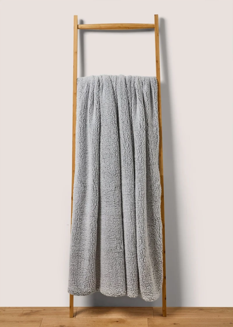 ماتلان Grey Double Sided Sherpa Throw