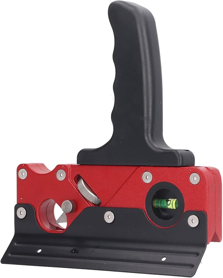 Red Aluminum Alloy Woodworking Chamfer Plane Adjustable Depth Planing And Corner Trimming Tool - Image 4