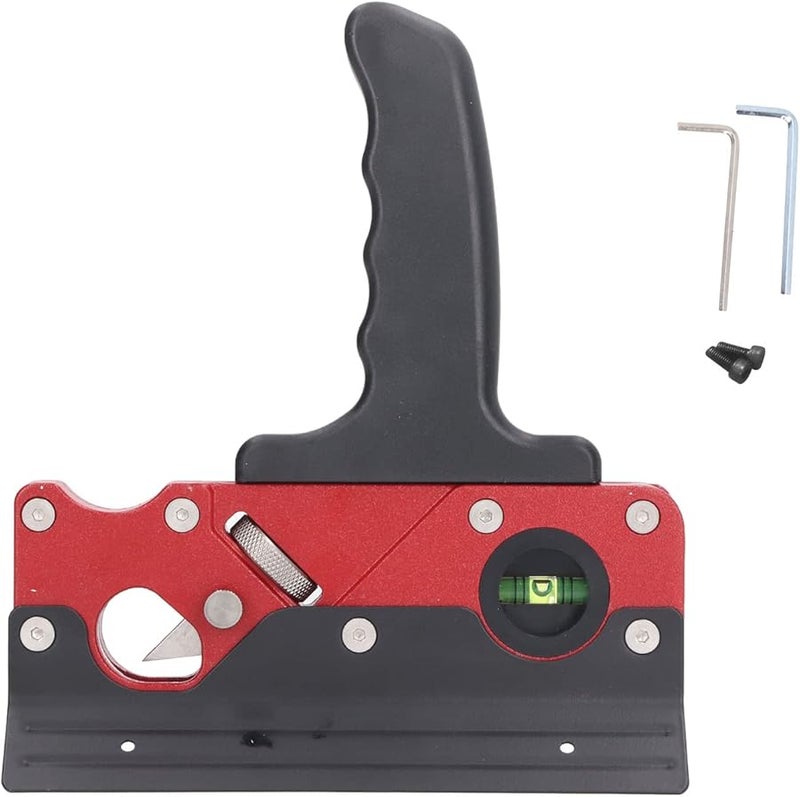 Red Aluminum Alloy Woodworking Chamfer Plane Adjustable Depth Planing And Corner Trimming Tool - Image 1