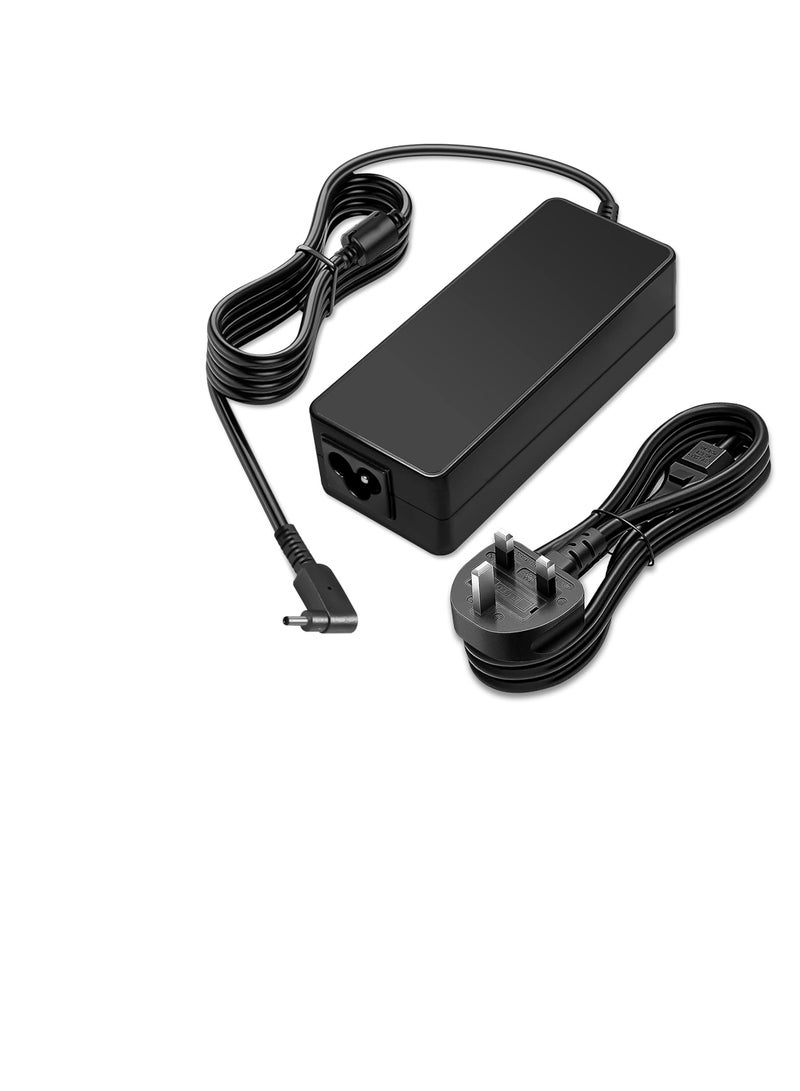Terabyte 45W Laptop Charger for Acer Chromebook 11 13 14 15 A13-045N2A C720 CB3-431 PA-1450-26 R11 Acer Aspire One Cloudbook AO1-131 AO1-431 R14 R5 V3-371 Travelmate Series 3.0 x 1.1mm 19V 2.37A - Image 1