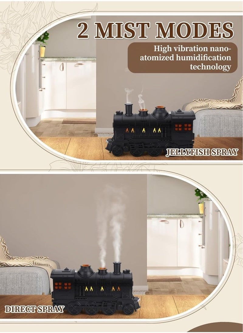 TIGER Train Essential Oil Diffuser 300ml – Retro Steam Train Design Aroma Humidifier with 2 Light Modes, 2 Mist Settings, Remote Control – Ultrasonic Cool Mist Diffuser for Bedroom, Home, Office, Gifts & Decor, Quiet Operation, Night Light - Image 5