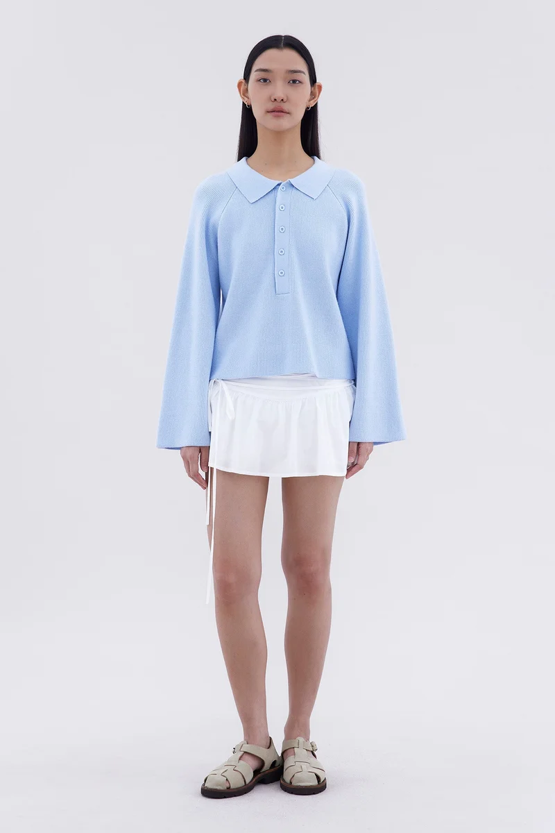 The Editor's Market Maude Half Button Oversized Sweater
