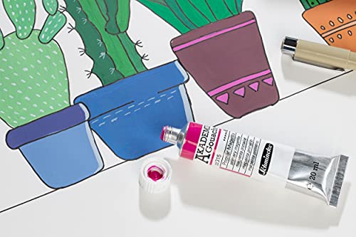 Schmincke - AKADEMIE® Gouache, 10 x 2,03 fl oz / 60 ml tubes, 72 210 097, 10 tubes of fine gouache in a cardboard set, opaque, matt and intense colors, high lightfastness - Image 4