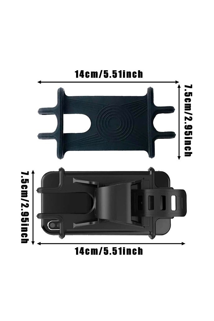 دراجة دراجة نارية الهاتف جبل من السيليكون غير الانزلاق الدائم,حامل الهاتف الدراجة القابلة للفصل للمقابلات,متوافق مع 3.5 "-7" الهواتف - Image 2