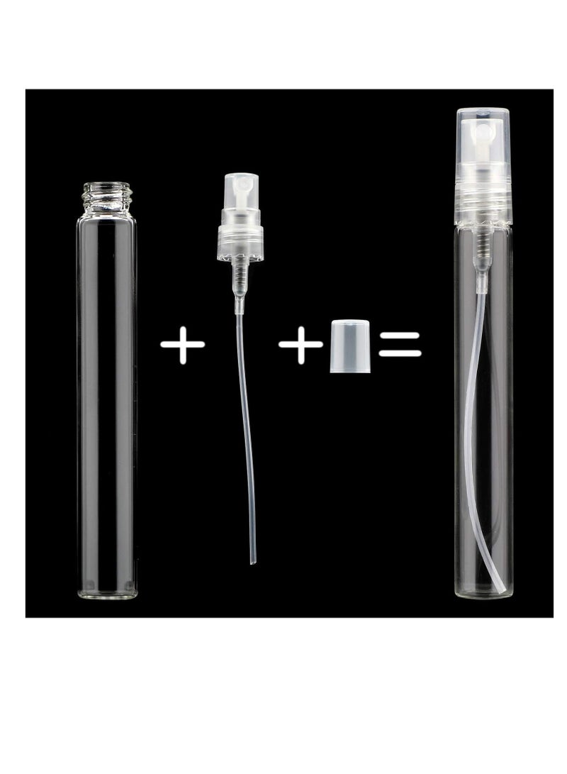 20 Pack 10ml Clear Mini Spray Bottles, Fine Mist Refillable Perfume Atomizers, Small Empty Sample Containers, Plastic Portable Travel Bottles - Image 3