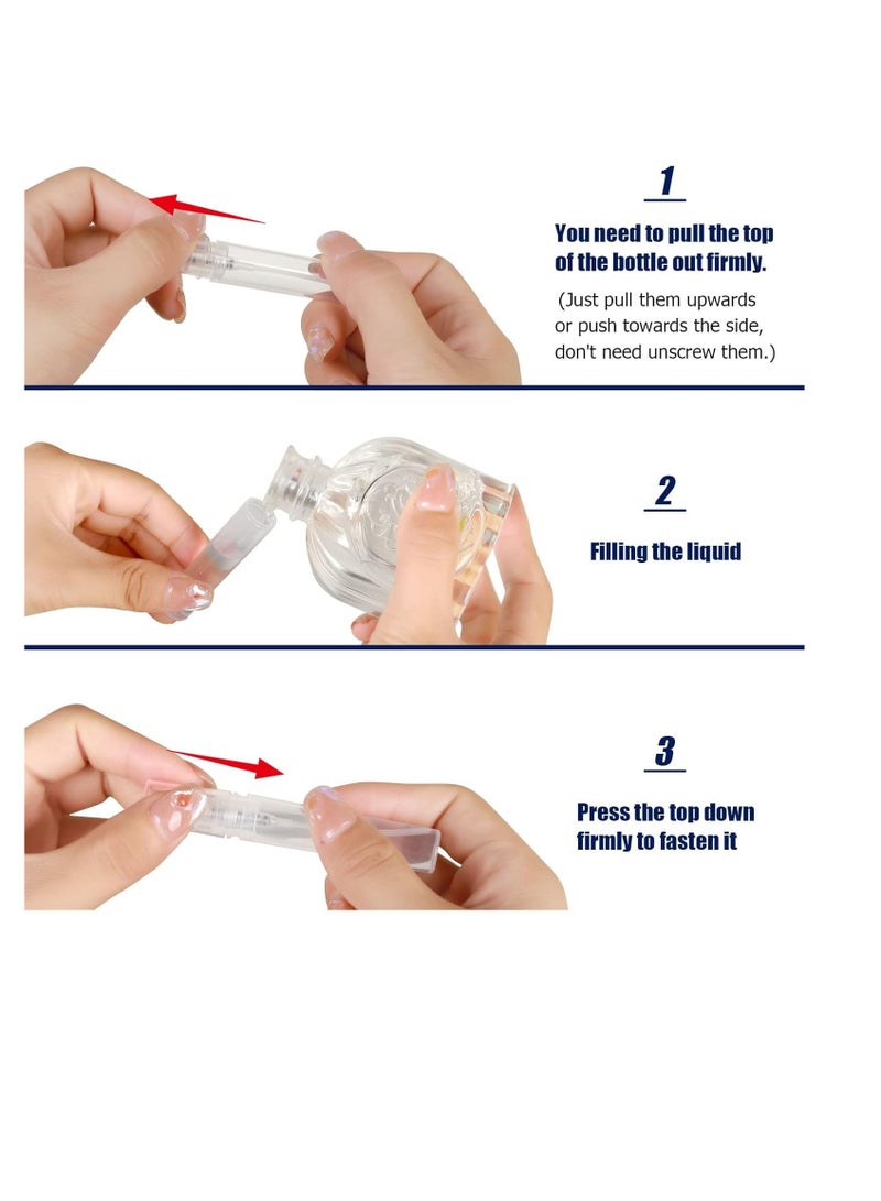 20 Pack 10ml Clear Mini Spray Bottles, Fine Mist Refillable Perfume Atomizers, Small Empty Sample Containers, Plastic Portable Travel Bottles - Image 4