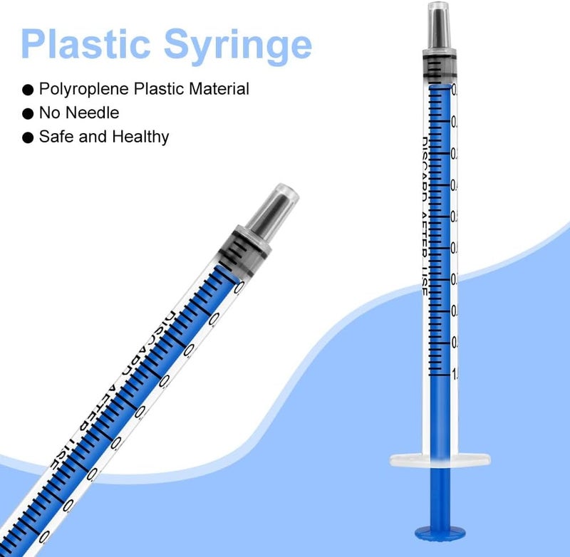 OFFCUP 10 packs Plastic Syringes, 1ml Syringe for Liquid Ndividually Sealed Syringes Without Needles for Oral Syringe Baby Medicine Syringe Colostrum Collector Syringes Pet Feeding Needle - Image 4