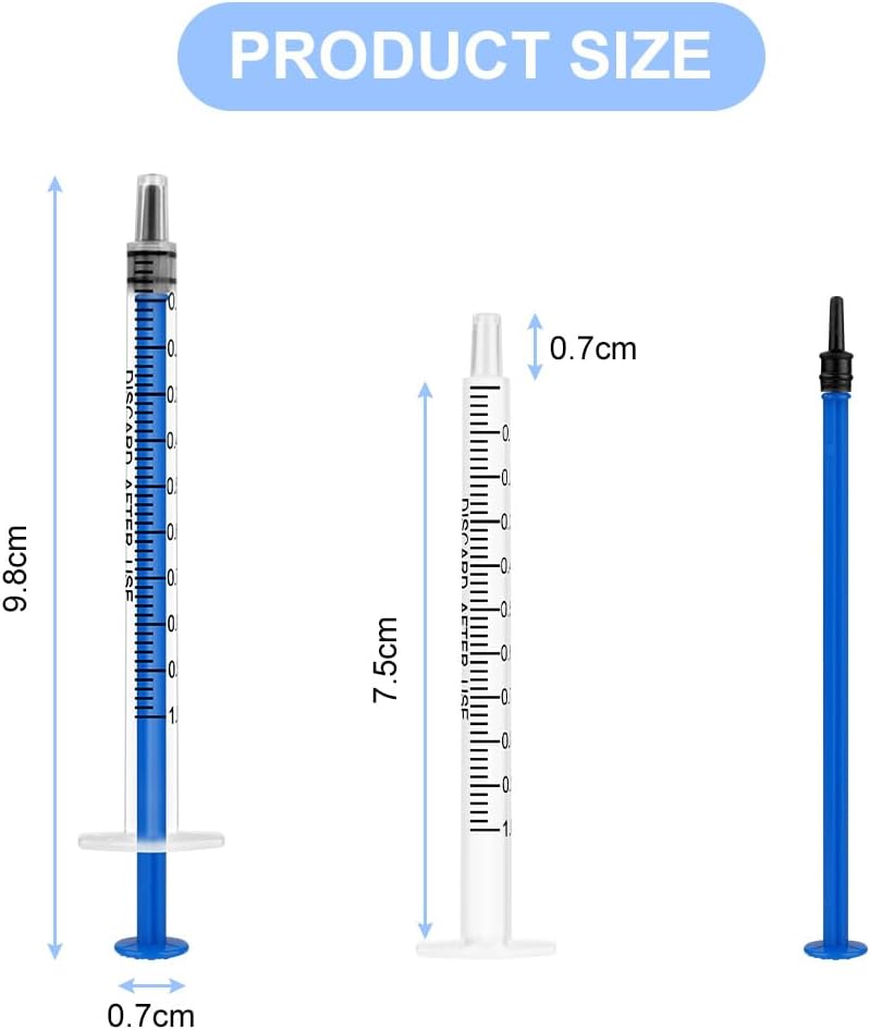 OFFCUP 10 packs Plastic Syringes, 1ml Syringe for Liquid Ndividually Sealed Syringes Without Needles for Oral Syringe Baby Medicine Syringe Colostrum Collector Syringes Pet Feeding Needle - Image 2