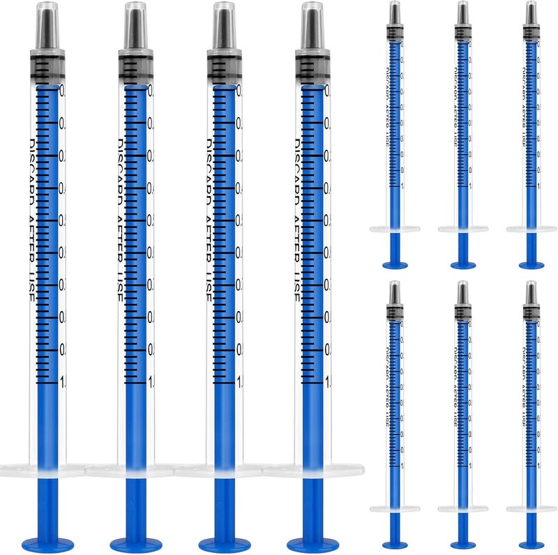 OFFCUP 10 packs Plastic Syringes, 1ml Syringe for Liquid Ndividually Sealed Syringes Without Needles for Oral Syringe Baby Medicine Syringe Colostrum Collector Syringes Pet Feeding Needle - Image 1