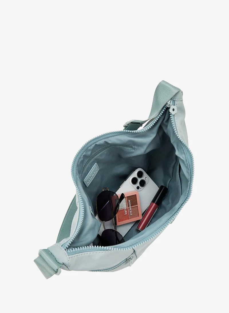 Missy GREEN Solid Crossbody Bag With Zip Pockets for Women | Best Price UAE