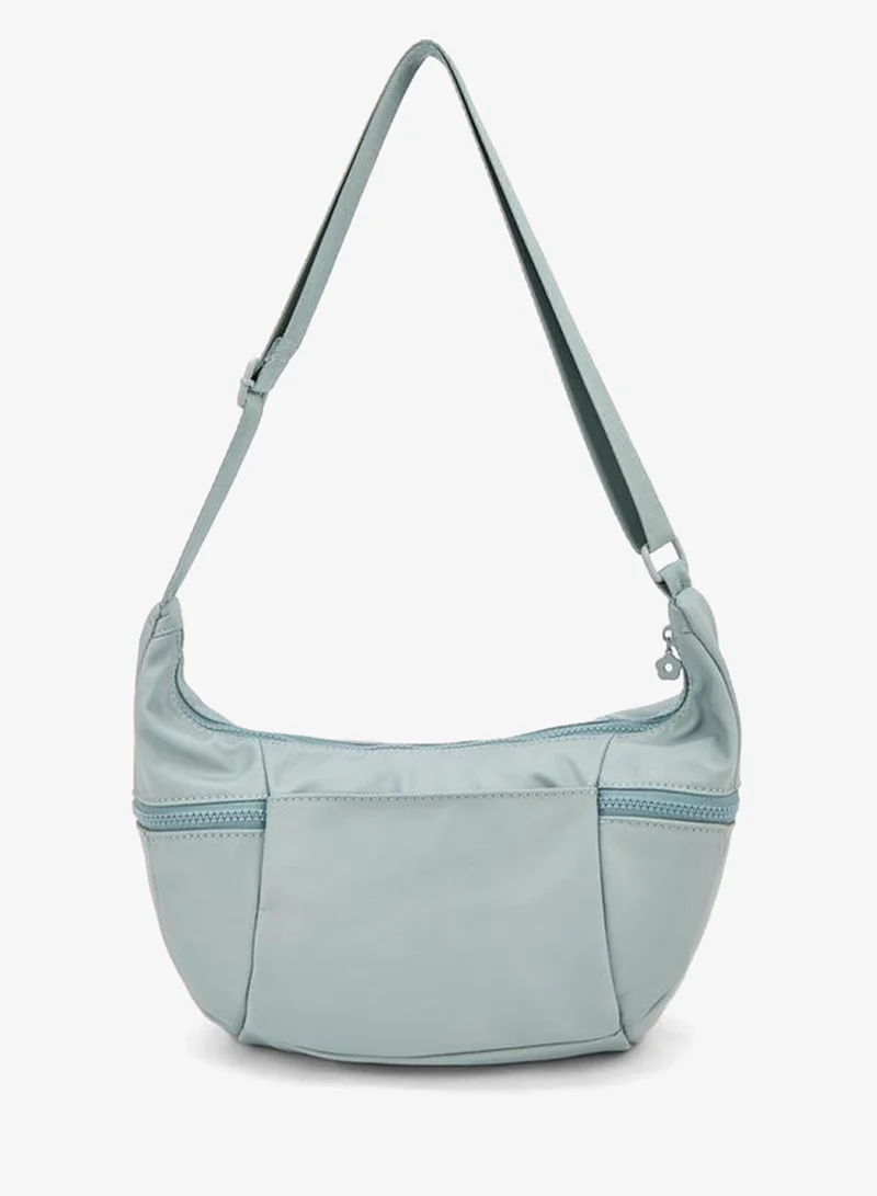 Missy GREEN Solid Crossbody Bag With Zip Pockets for Women | Best Price UAE