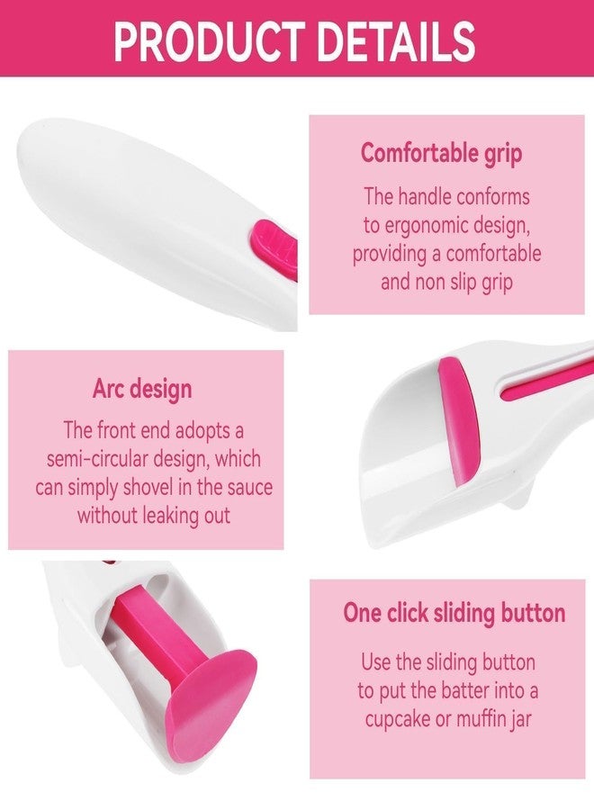 Beufee 2Pcs Batter Dispensers Cake Pastry Spatula Spoon Cupcakes Shovel Cake Dispensing Spoon Durable Baking Pastry Tools - Image 5