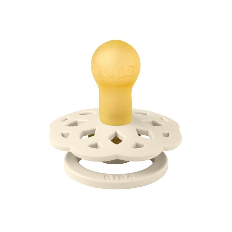 BIBS Pacifiers - Boheme Collection | BPA-Free Round Nipple | Nautral Rubber Latex | Made in Denmark | Set of 2 Ivory/Sage Color Premium Soothers | Size 0-6 Months - Image 4