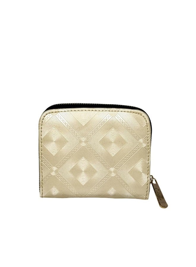 Eliza White-Toned Checkered Pattern Wallets & Clutches Collection, White - Image 2